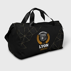 Сумки спортивные Лого Lyon и надпись legendary football club на тем, цвет: 3D-принт