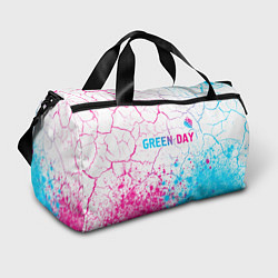 Спортивная сумка Green Day neon gradient style: символ сверху