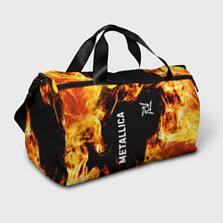 Спортивная сумка Metallica и пылающий огонь