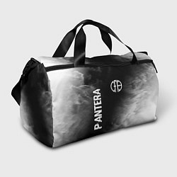 Спортивная сумка Pantera glitch на темном фоне: символ и надпись ве