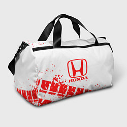 Сумки спортивные Honda - красный след шины, цвет: 3D-принт