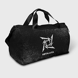 Спортивная сумка Metallica с потертостями на темном фоне