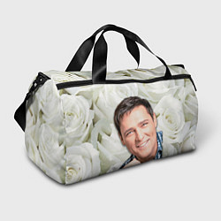 Спортивная сумка Юрий Шатунов на фоне белых роз