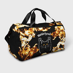 Спортивная сумка Motorhead рок кот и огонь