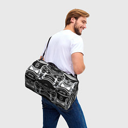 Сумки спортивные ЧБ рыцарь, цвет: 3D-принт — фото 2