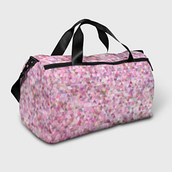 Спортивная сумка Абстрактное множество розовых и фиолетовых треугол