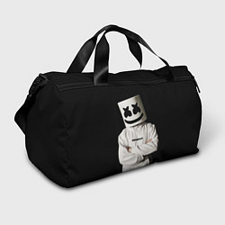 Спортивная сумка Marshmello на чёрном фоне