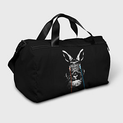 Спортивная сумка Черный кролик стреляет лазерами из глаз