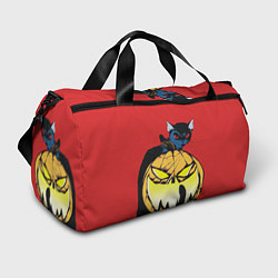 Спортивная сумка Halloween - тыква и кот