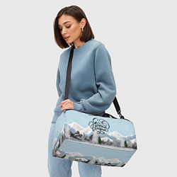 Сумки спортивные Снежные горы - с Новым Годом!, цвет: 3D-принт — фото 2
