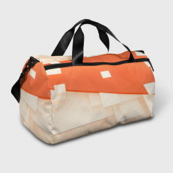 Спортивная сумка Абстрактные геометрические оранжевые и светлые фиг