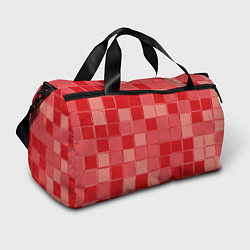 Спортивная сумка Красный паттерн из кубов