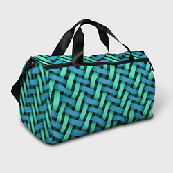 Спортивная сумка Сине-зелёная плетёнка - оптическая иллюзия