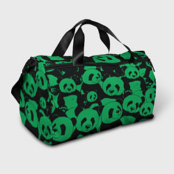 Сумки спортивные Panda green pattern, цвет: 3D-принт