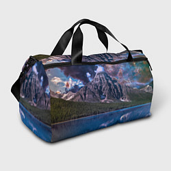 Спортивная сумка Горы и лес у озера
