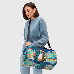 Сумки спортивные Большой заяц наряжает елку, цвет: 3D-принт — фото 2