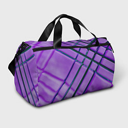 Спортивная сумка Фиолетовый фон и тёмные линии