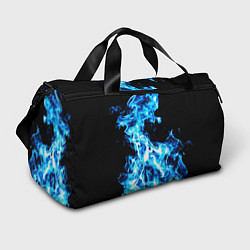 Спортивная сумка Красивый неоновый синий огонь