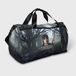 Спортивная сумка Уэнсдэй туманный лес
