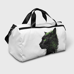 Спортивная сумка Кот с зелеными глазами