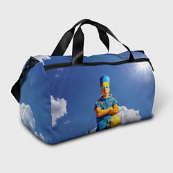 Спортивная сумка Барт Симпсон - космический мальчик - нейросеть