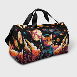 Спортивная сумка Милый котик из космоса