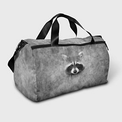 Спортивная сумка Енот - grunge style texture