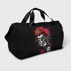 Спортивная сумка Скелет панк анархист