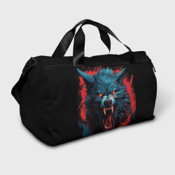 Спортивная сумка Wolf black red