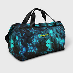 Спортивная сумка Cyberpunk 2077 phantom liberty blue abstract