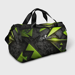 Сумки спортивные CS GO green black abstract, цвет: 3D-принт