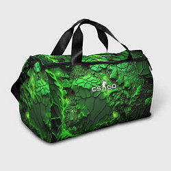 Спортивная сумка CS GO green abstract