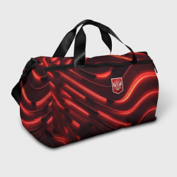 Спортивная сумка Красный неоновый герб России
