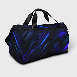 Сумки спортивные Blue black texture, цвет: 3D-принт