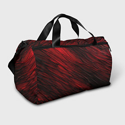 Сумки спортивные Black red texture, цвет: 3D-принт