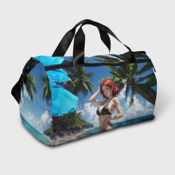 Спортивная сумка Девушка с рыжими волосами на пляже