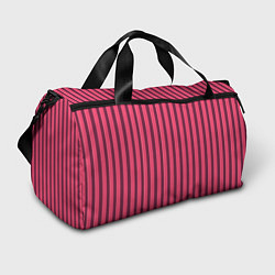 Спортивная сумка Полосатый тёмно-розовый