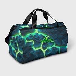 Спортивная сумка CS GO green texture logo