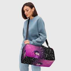 Сумки спортивные Лил Пип тату фиолетовый, цвет: 3D-принт — фото 2