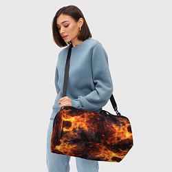 Сумки спортивные Огонь и искры, цвет: 3D-принт — фото 2