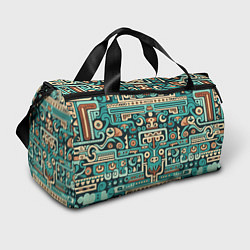Спортивная сумка Абстрактный паттерн в ацтекском стиле