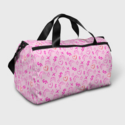 Спортивная сумка Паттерн - розовые граффити