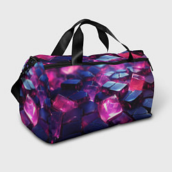 Спортивная сумка Фиолетовые прозрачные кубики