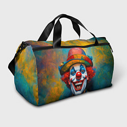 Спортивная сумка Нейросеть - Хэллоуин безумный клоун