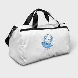 Спортивная сумка Снежный кото-ангел