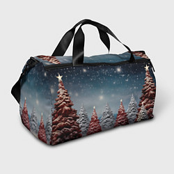 Спортивная сумка Волшебство зимней природы иней на деревьях