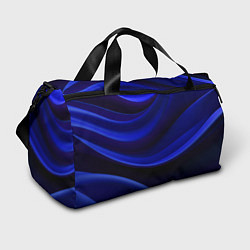 Сумки спортивные Темная синяя абстракция, цвет: 3D-принт