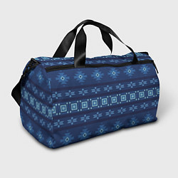 Спортивная сумка Blue tribal geometric