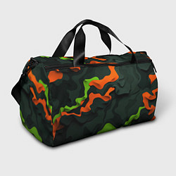 Спортивная сумка Зеленые и оранжевые кляксы