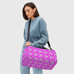 Сумки спортивные Розовая гжель, цвет: 3D-принт — фото 2
